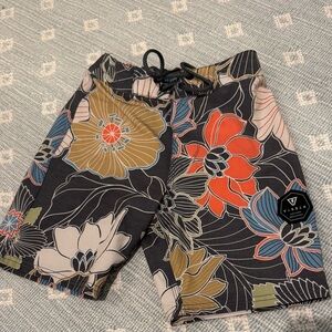 VISSLA Boys Hybrid Shorts with Tropical Flair (unlined)